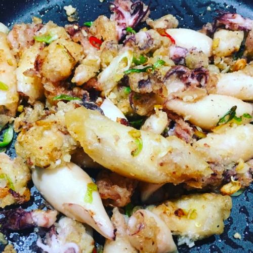 Chilli, Ginger and Garlic Tempura Squid Squid Food Recipes Fishwif