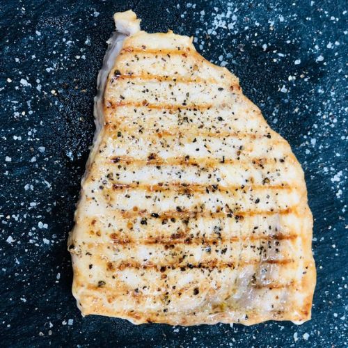 Golden Pan-Seared Swordfish Steaks