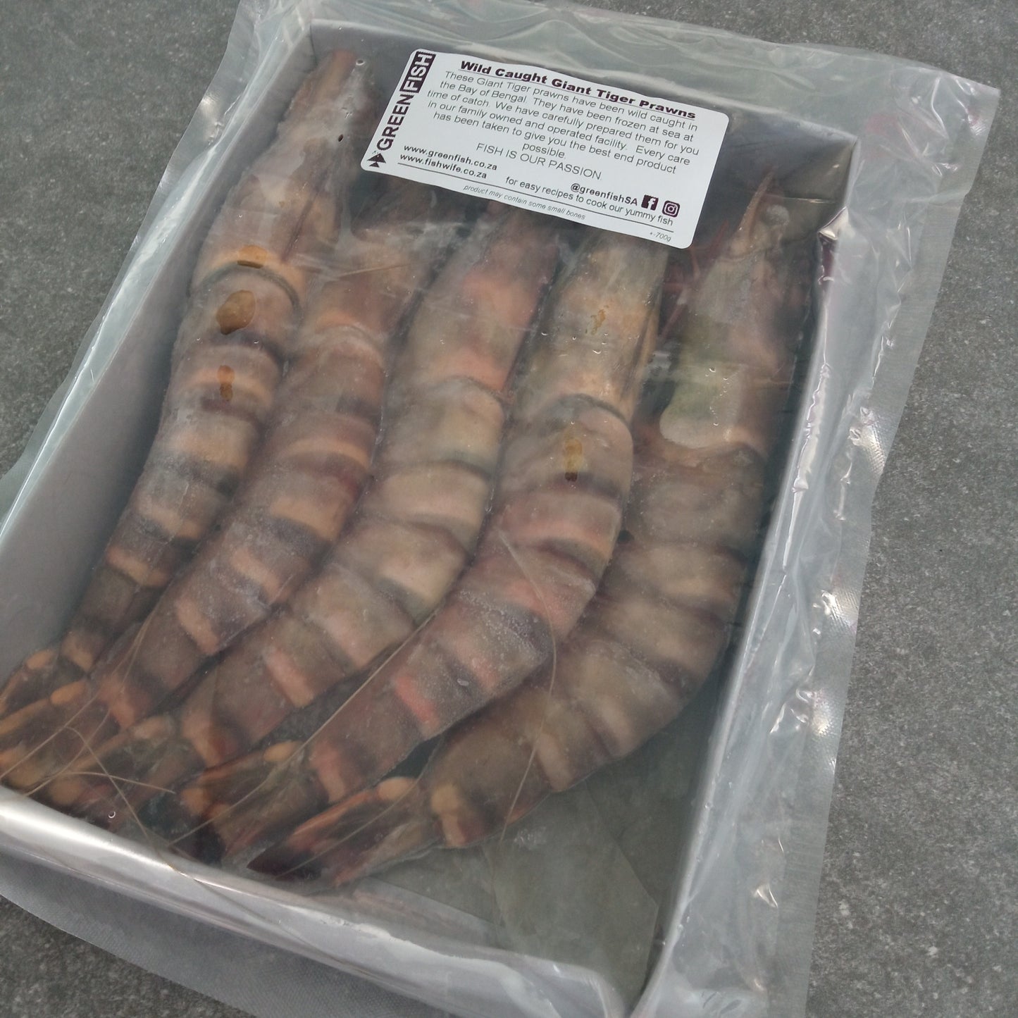 Giant Tiger Prawns | Frozen Box | Wild caught | x6 | 700g