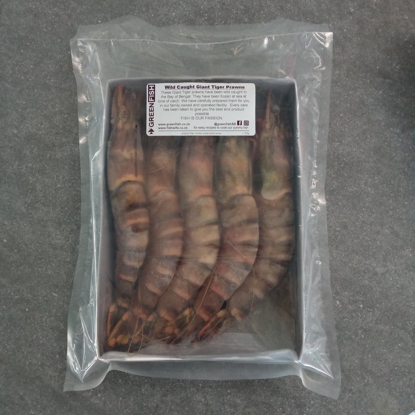Giant Tiger Prawns | Frozen Box | Wild caught | x6 | 700g