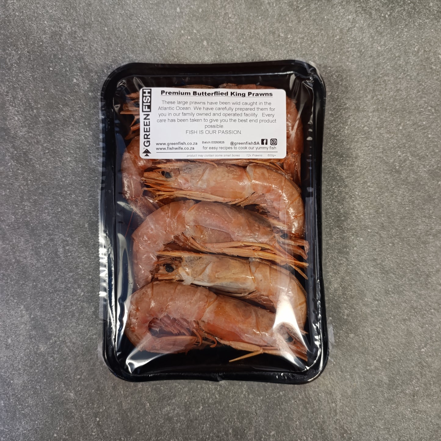 Premium Butterflied King Prawns | Frozen Box | Wild caught | 12x | 600g+