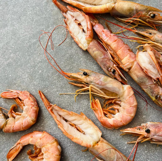 Large Pink Prawn | Butterflied and Deveined | Frozen Box | Wild caught | 800g
