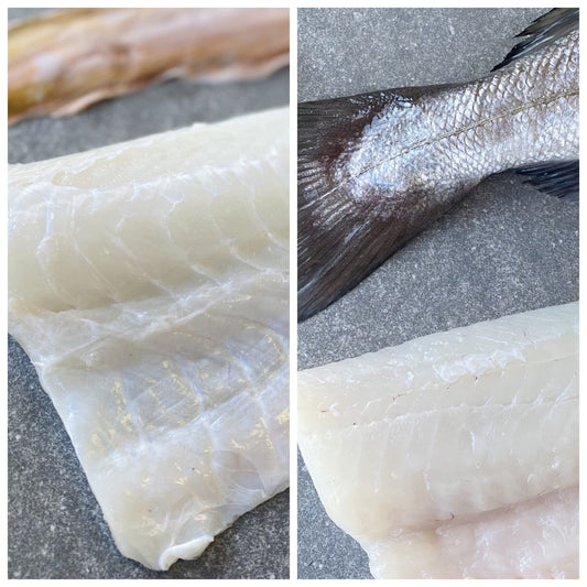 Kingklip (1.0kg) & Hake (1.5kg) Fillets | Fresh Fish Box | Caught off Cape Point