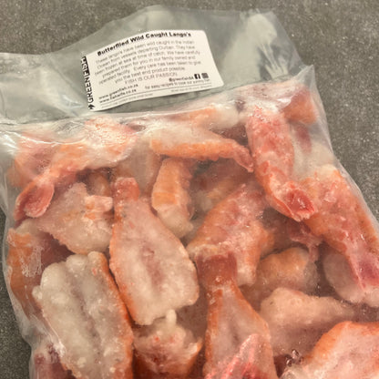 Butterflied Langoustine Tail Box | Mixed sizes | 800g | Frozen Box | Caught off Durban